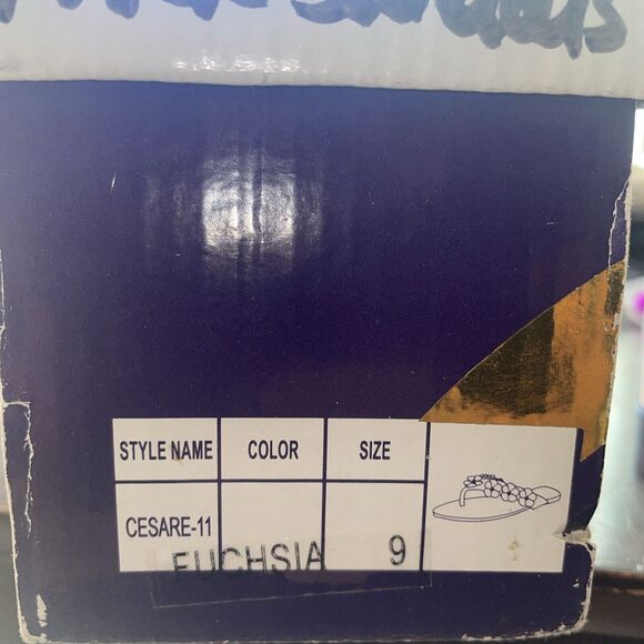 Misbehave Cesare 11 Fuchsia Flower Sandals Size 9 rhinestone fairy whimsical sum - Picture 11 of 11